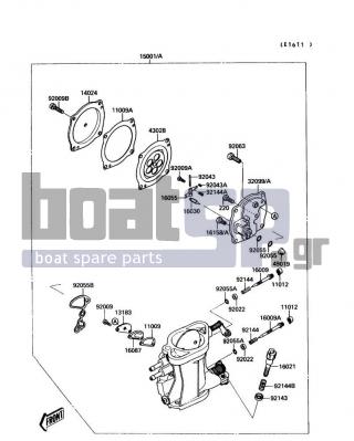 KAWASAKI - JET MATE 1990 - Engine/Transmission - Carburetor - 16009-3705 - NEEDLE-JET,HIGH SPEED