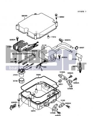 KAWASAKI - JET MATE 1990 - Frame - Ignition System