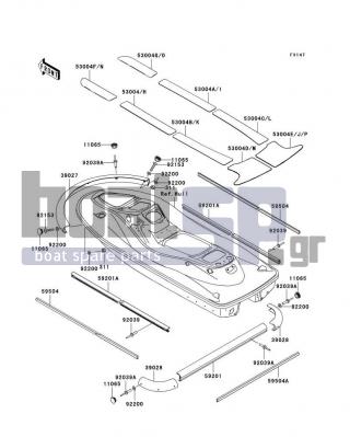 KAWASAKI - STX-15F 2010 - Body Parts - Pads - 59504-3732-6Z - INSERT-BOAT FENDER,RR,F.BLACK