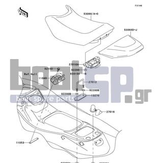 KAWASAKI - STX-15F 2010 - Body Parts - Seat - 92015-3767 - NUT,6MM