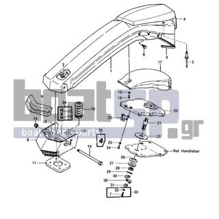 KAWASAKI - JS440 1990 - Εξωτερικά Μέρη - Handle Pole/Switchs