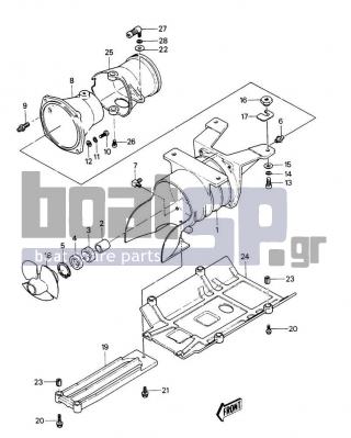 KAWASAKI - JS440 1990 - Frame - JET PUMP - 59366-3001 - GRATE