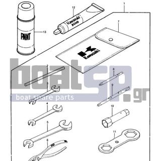 KAWASAKI - JS440 1990 -  - OWNER TOOLS - 92107-1051 - TOOL-DRIVER,#2PHILLIPS&SLOT