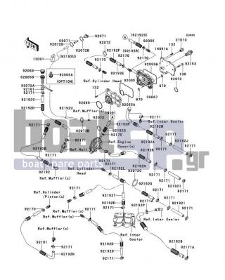 KAWASAKI - ULTRA 260LX 2010 - Κινητήρας/Κιβώτιο Ταχυτήτων - Cooling - 92153-3713 - BOLT,OIL COOLER