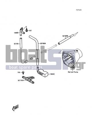 KAWASAKI - TS 1990 - Body Parts - Bilge System - 156R0618 - BOLT-WP,6X18