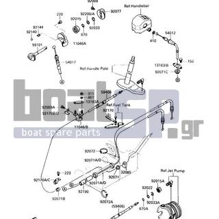 KAWASAKI - TS 1990 - Frame - Cables - 92190-3710 - TUBE,22X24X250