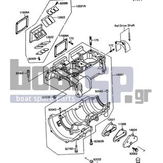 KAWASAKI - TS 1990 - Engine/Transmission - Crankcase - 11009-3728 - GASKET,CONTROL VALVE