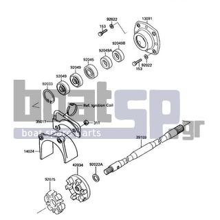 KAWASAKI - TS 1990 - Engine/Transmission - Drive Shaft
