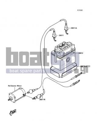 KAWASAKI - TS 1990 - Electrical - Electrical Equipment - 26012-3716 - BATTERY,YB16CL-B,12V 19AH