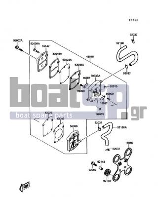 KAWASAKI - TS 1990 - Electrical - Fuel Pump - 92002-3716 - BOLT,6X40