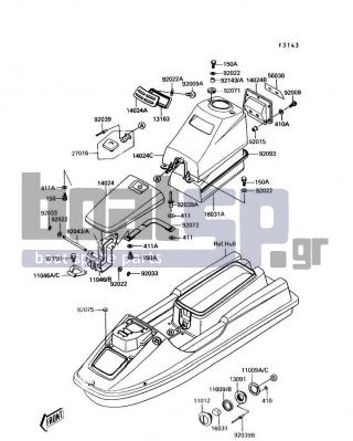 KAWASAKI - TS 1990 - Πλαίσιο - Hull Fittings