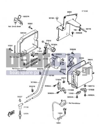 KAWASAKI - TS 1990 - Frame - Ignition System - 13183-3730 - PLATE