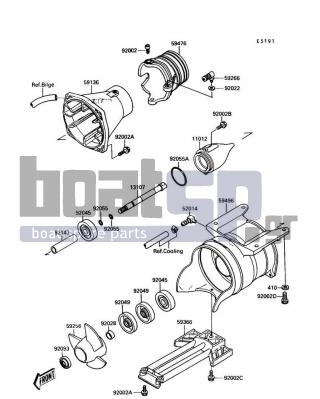 KAWASAKI - TS 1990 - Frame - Jet Pump - 52014-3002 - ELBOW