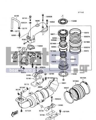 KAWASAKI - TS 1990 - Exhaust - Muffler(s) - 18001-3732 - MUFFLER