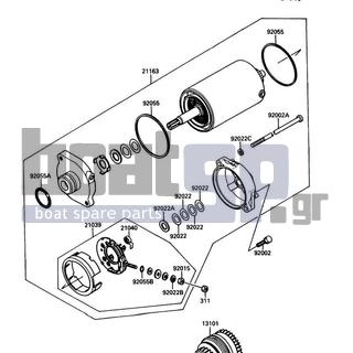 KAWASAKI - TS 1990 - Electrical - Starter Motor