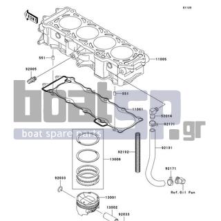 KAWASAKI - ULTRA 260LX 2010 - Engine/Transmission - Cylinder/Piston(s)