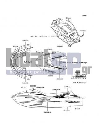 KAWASAKI - ULTRA 260LX 2010 - Εξωτερικά Μέρη - Decals(White)(FAF)