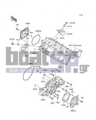 KAWASAKI - ULTRA 260LX 2010 - Engine/Transmission - Engine Cover(s) - 132BD0625 - BOLT-FLANGED-SMALL,6X25