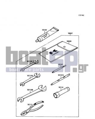 KAWASAKI - X2 1990 -  - Owner's Tools - 92107-005 - TOOL-DRIVER,#3PHILLIPS