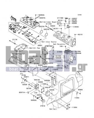 KAWASAKI - ULTRA 260LX 2010 - Engine/Transmission - Fuel Injection - 11054-3743 - BRACKET,ECU&RELAY