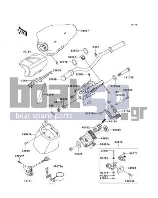 KAWASAKI - ULTRA 260LX 2010 - Body Parts - Handlebar - 39087-3735-6Z - PAD-HANDLE,F.BLACK