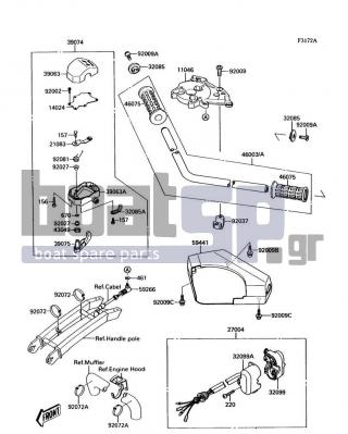 KAWASAKI - 300 SX 1989 - Body Parts - Handlebar(JS300-A2/A3/A4) - 27004-3702 - SWITCH-ASSY,START&STOP