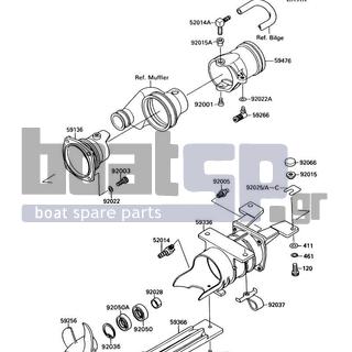 KAWASAKI - 300 SX 1989 - Frame - Jet Pump(JS300-A2/A3/A4/A5) - 92036-502 - RING-SNAP