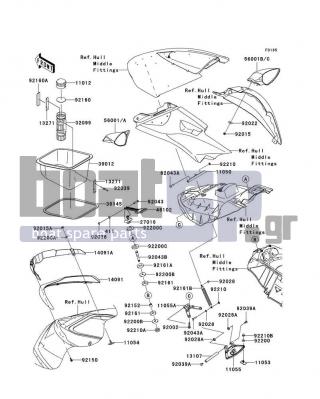 KAWASAKI - ULTRA 260LX 2010 - Frame - Hull Front Fittings - 11055-3706 - BRACKET