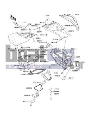 KAWASAKI - ULTRA 260LX 2010 - Frame - Hull Middle Fittings - 11053-3776 - BRACKET