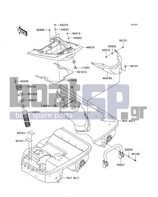 KAWASAKI - ULTRA 260LX 2010 - Πλαίσιο - Hull Rear Fittings