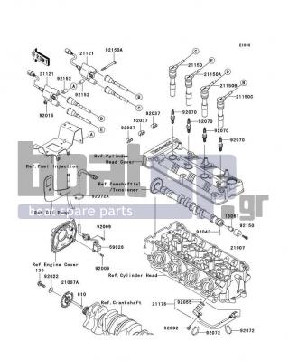 KAWASAKI - ULTRA 260LX 2010 - Frame - Ignition System - 92150-3753 - BOLT,6X70