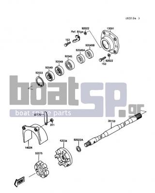 KAWASAKI - 650 SX 1989 - Engine/Transmission - Drive Shaft - 13091-3730 - HOLDER