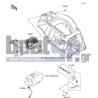 KAWASAKI - ULTRA 260LX 2010 - Electrical - Meters - 41073-3701 - WHEEL-ASSY,PADDLE