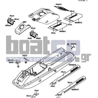 KAWASAKI - 650 SX 1989 - Frame - Labels(JS650-A3) - 56040-3729 - LABEL-WARNING,MAINTENANCE