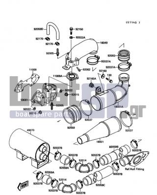 KAWASAKI - 650 SX 1989 - Exhaust - Muffler(s)