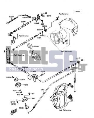 KAWASAKI - JET MATE 1989 - Frame - Cables