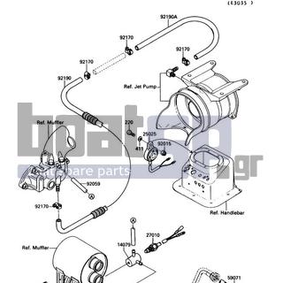 KAWASAKI - JET MATE 1989 - Engine/Transmission - Cooling - 59071-3717 - JOINT