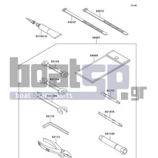 KAWASAKI - ULTRA 260LX 2010 -  - Owner's Tools - 92126-004 - TOOL-WRENCH,OPEN END,8X10