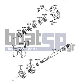 KAWASAKI - JET MATE 1989 - Engine/Transmission - Drive Shaft