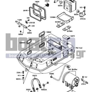 KAWASAKI - JET MATE 1989 - Frame - Hull Fittings