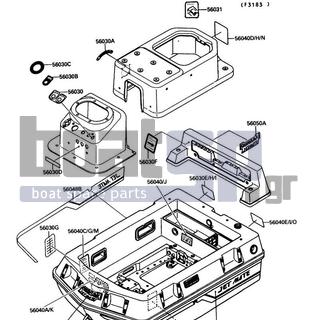 KAWASAKI - JET MATE 1989 - Frame - Labels