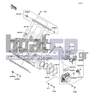 KAWASAKI - ULTRA 260LX 2010 - Engine/Transmission - Throttle - 130CD08120 - BOLT-FLANGED,8X120