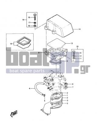 KAWASAKI - JS440 1989 - Engine/Transmission - Carburetor Brackets/Flame Arrester - 16061-511 - INSULATOR