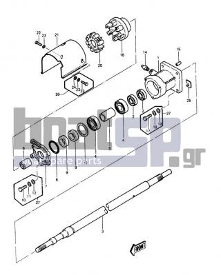 KAWASAKI - JS440 1989 - Engine/Transmission - DRIVE SHAFT - 92005-501 - FITTING,GREASE