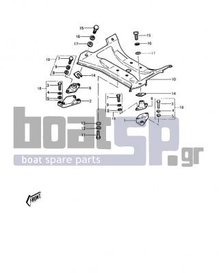 KAWASAKI - JS440 1989 - Engine/Transmission - ENGINE MOUNT - 59016-532 - BRACKET,ENGINE MOUNT