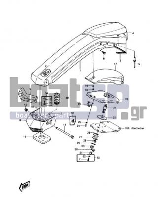 KAWASAKI - JS440 1989 - Body Parts - Handle Pole/Switchs