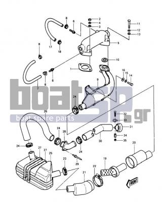 KAWASAKI - JS440 1989 - Exhaust - Muffler(JS440-A11/A12/A13)