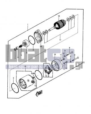 KAWASAKI - JS440 1989 - Ηλεκτρικά - Starter Motor - 92027-513 - COLLAR,STOPPER,PINION