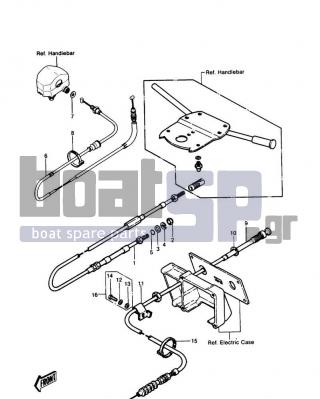 KAWASAKI - JS550 1989 - Πλαίσιο - CABLES - 92150-3709 - BOLT,6X12