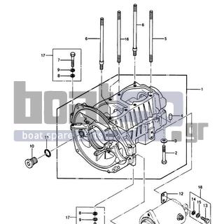 KAWASAKI - JS550 1989 - Κινητήρας/Κιβώτιο Ταχυτήτων - CRANKCASE